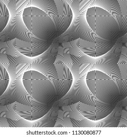Design seamless monochrome pattern. Abstract grid textured background. Vector art. No gradient