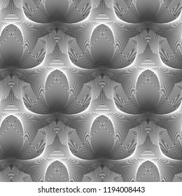 Design seamless monochrome pattern. Abstract grid textured background. Vector art. No gradient