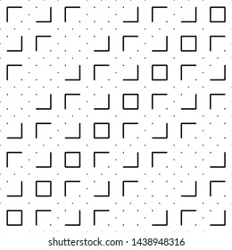 Design seamless monochrome pattern. Abstract zigzag background. Vector art