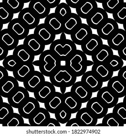 Design seamless monochrome pattern. Abstract geometrical background. Vector art