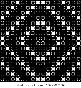 Design seamless monochrome pattern. Abstract geometrical background. Vector art
