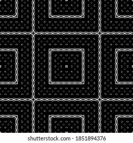 Design seamless monochrome pattern. Abstract geometric background. Vector art