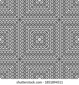 Entwurf eines nahtlosen monochromen Musters. Abstrakter geometrischer Hintergrund. Vektorkunst
