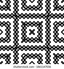 Design seamless monochrome pattern. Abstract geometric background. Vector art