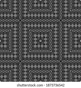 Design seamless monochrome pattern. Abstract geometrical stripy background. Vector art