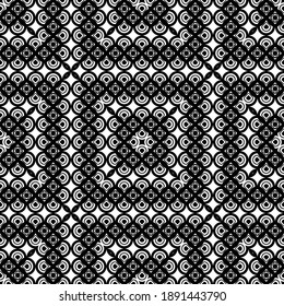 Design seamless monochrome pattern. Abstract geometrical background. Vector art