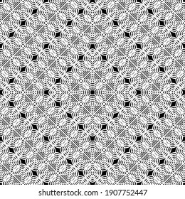 Entwurf eines nahtlosen monochromen Musters. Abstrakter geometrischer Hintergrund. Vektorkunst
