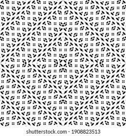 Design seamless monochrome pattern. Abstract geometric background. Vector art