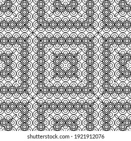 Entwurf eines nahtlosen monochromen Musters. Abstrakter geometrischer Hintergrund. Vektorkunst