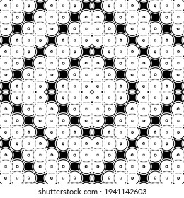 Design seamless monochrome pattern. Abstract geometrical background. Vector art
