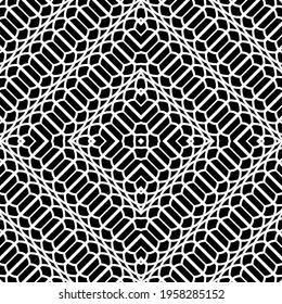 Design seamless monochrome pattern. Abstract geometrical stripy background. Vector art
