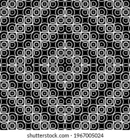 Design seamless monochrome pattern. Abstract geometrical background. Vector art