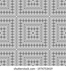 Design seamless monochrome pattern. Abstract geometrical stripy background. Vector art