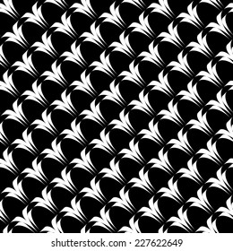 Design seamless monochrome pattern. Abstract geometrical background. Vector art
