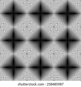 Design seamless monochrome pattern. Abstract lines textured background. Vector art. No gradient