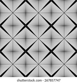 Design seamless monochrome pattern. Abstract lines textured background. Vector art. No gradient