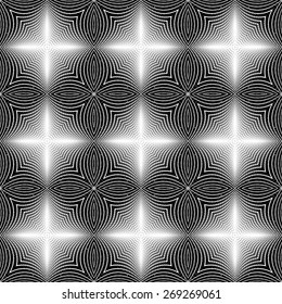 Design seamless monochrome pattern. Abstract lines textured background. Vector art. No gradient