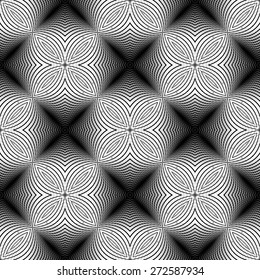 Design seamless monochrome pattern. Abstract lines textured background. Vector art. No gradient
