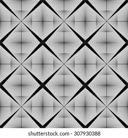 Design seamless monochrome pattern. Abstract lines textured background. Vector art. No gradient