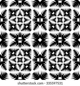 Design seamless monochrome pattern. Abstract decorative background. Vector art. No gradient