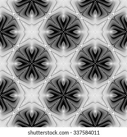 Design seamless monochrome pattern. Abstract decorative background. Vector art. No gradient