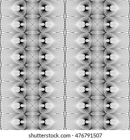 Design seamless monochrome pattern. Abstract decorative background. Vector art. No gradient