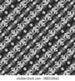 Design seamless monochrome pattern. Abstract decorative background. Vector art. No gradient