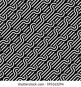 Design seamless monochrome pattern. Abstract background. Vector art