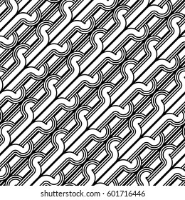 Design seamless monochrome pattern. Abstract background. Vector art