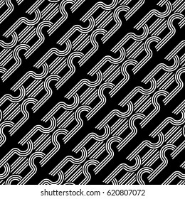 Design seamless monochrome pattern. Abstract background. Vector art
