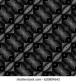 Design seamless monochrome pattern. Abstract decorative background. Vector art. No gradient