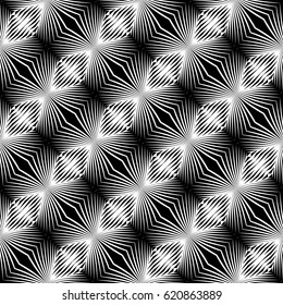 Design seamless monochrome pattern. Abstract lines textured background. Vector art. No gradient