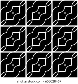 Design seamless monochrome pattern. Abstract background. Vector art