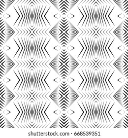 Design seamless monochrome pattern. Abstract decorative background. Vector art. No gradient