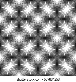 Design seamless monochrome pattern. Abstract grid textured background. Vector art. No gradient