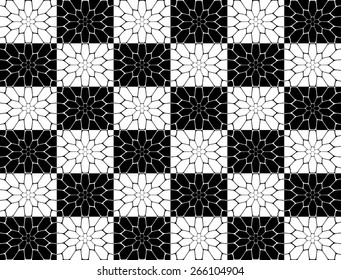 Design seamless monochrome polygon geometric pattern. Abstract simple background. Vector art