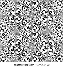 Design seamless monochrome speckled background. Abstract decorative rotation pattern. Vector art