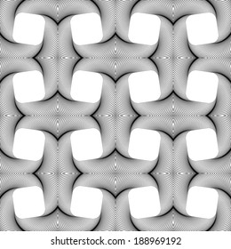 Design seamless monochrome square geometric pattern. Abstract motley background. Speckled volumetric texture. Vector art