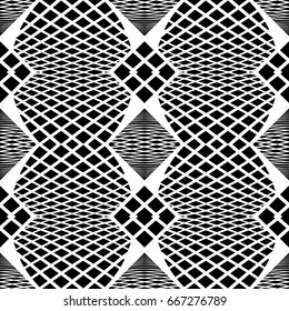 Design seamless monochrome square pattern. Abstract grid background. Vector art. No gradient