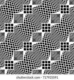 Design seamless monochrome square pattern. Abstract grid background. Vector art. No gradient