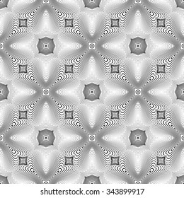 Design seamless monochrome striped pattern. Abstract decorative background. Vector art. No gradient
