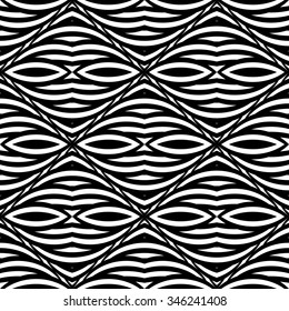 Design seamless monochrome striped pattern. Abstract background. Vector art