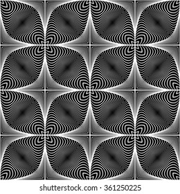 Design seamless monochrome striped pattern. Abstract decorative background. Vector art. No gradient