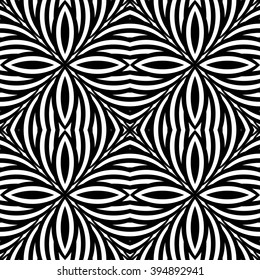 Design seamless monochrome striped pattern. Abstract background. Vector art