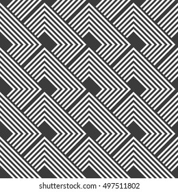 Design seamless monochrome striped pattern. Abstract textured background.