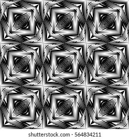Design seamless monochrome striped pattern. Abstract background. Vector art. No gradient