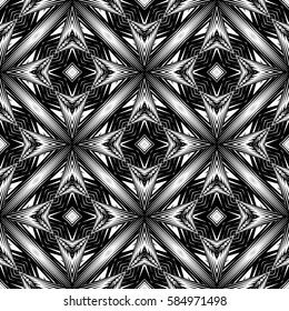 Design seamless monochrome striped pattern. Abstract background. Vector art. No gradient