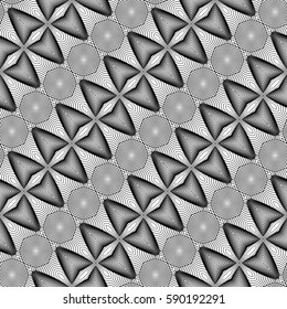 Design seamless monochrome striped pattern. Abstract textured background. Vector art. No gradient