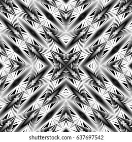 Design seamless monochrome striped pattern. Abstract background. Vector art. No gradient