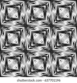 Design seamless monochrome striped pattern. Abstract background. Vector art. No gradient
